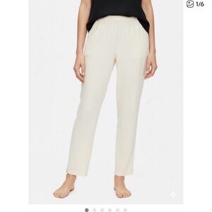 Eileen Fisher Cream Straight Leg Pants
